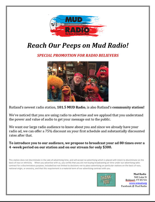 Reach Our Peeps on Mud Radio!